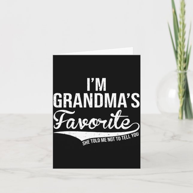 Funny Grandma's Favorite Grandson &amp; Granddaugh Card (Front)