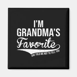 Funny Grandma's Favorite Grandson & Granddaugh Magnet