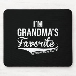 Funny Grandma's Favorite Grandson &amp; Granddaugh Mouse Mat