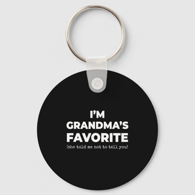 Funny Grandma's Favorite Shirt I'm Grandma's Favor Key Ring (Front)