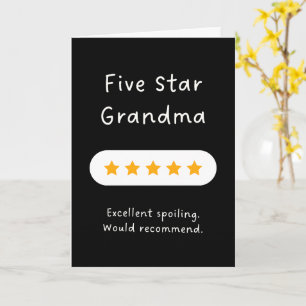 Funny Grandmother Card - Five Star Grandma