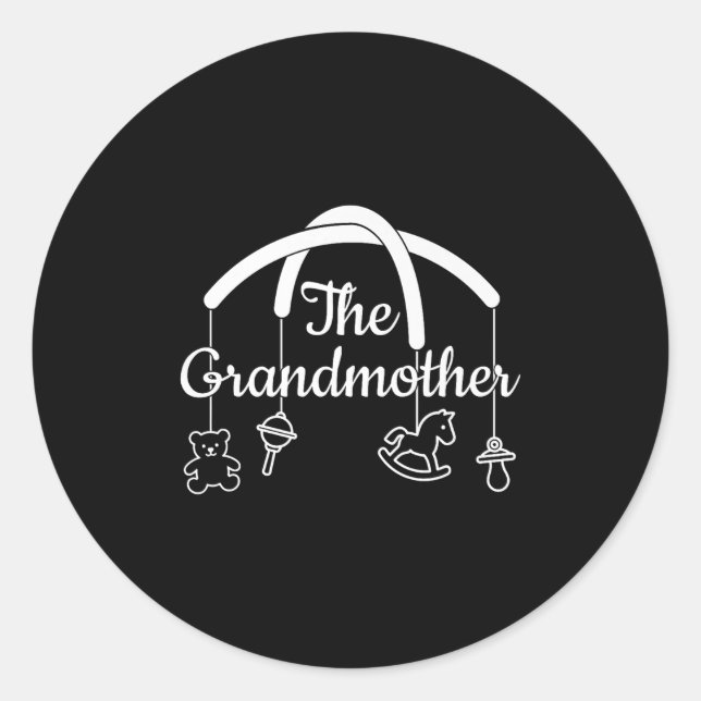 Funny Grandmother Design For Proud Grandmas Premiu Classic Round Sticker (Front)