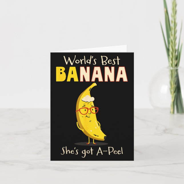 Funny Grandmother World's Nana Banana Pun  Card (Front)