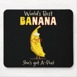 Funny Grandmother World's Nana Banana Pun Mouse Mat