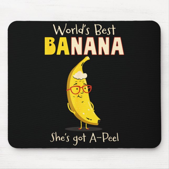 Funny Grandmother World's Nana Banana Pun  Mouse Mat (Front)