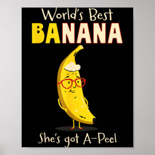 Funny Grandmother World's Nana Banana Pun Poster