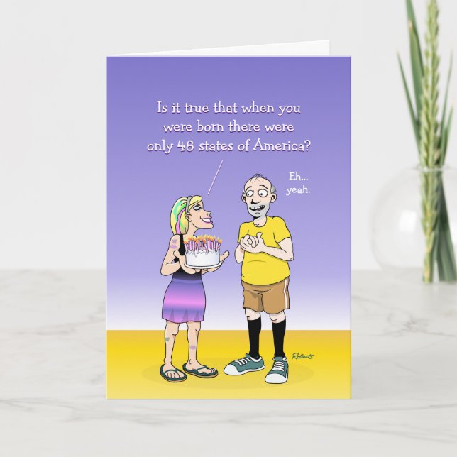 Funny Grandpa Birthday Greeting Card (Front)