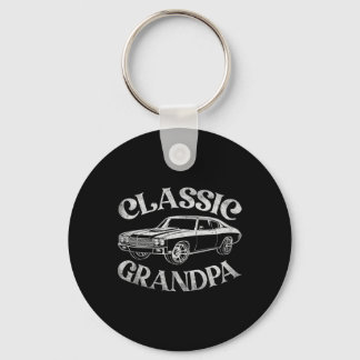 Funny Grandpa Clic Car Graphic Family Grandpa Fath Key Ring