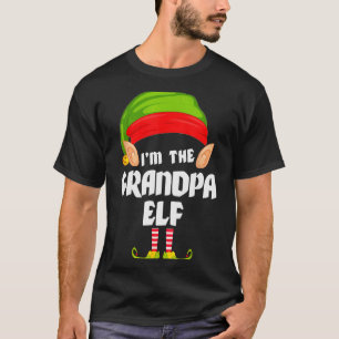 Funny Grandpa Elf Matching Family Group Pj Christm T-Shirt