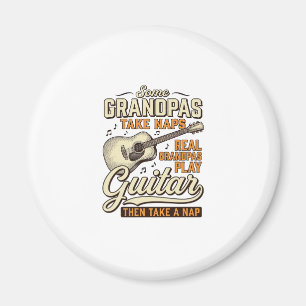 Funny Grandpa Guitar Vintage Engraving Shirt Desig Magnet