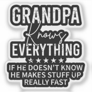 Funny Grandpa Knows Everything Vintage Gift