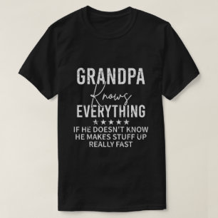 Funny Grandpa Knows Everything Vintage Gift T-Shirt