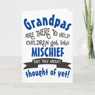 Funny Grandpa Mischief Birthday Card