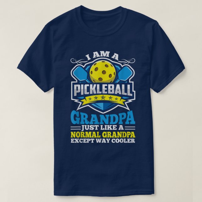 Funny Grandpa Pickleball Men Grandfather father Da T-Shirt (Design Front)