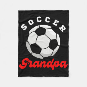 Funny Grandpa Proud Soccer Lover Papa For Father's Fleece Blanket