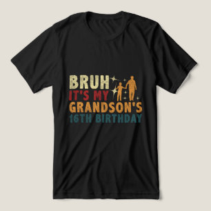 Funny Grandpa Quote for Grandson’s 16th Birthday Tri-Blend Shirt