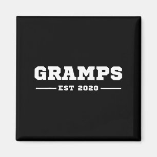 Funny Grandpa Soon To Be Gramps Est 2020 New Grand Magnet