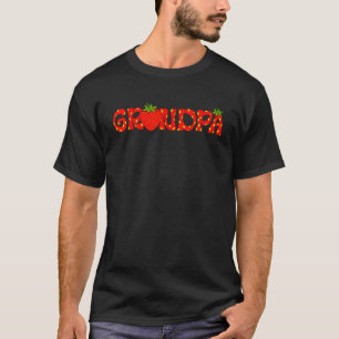 Funny Grandpa Strawberry Summer Fruit Funny Father T-Shirt