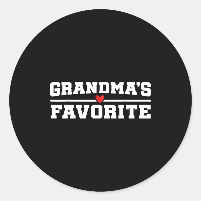 Funny Grandparent Favorite Granhild  Classic Round Sticker (Front)