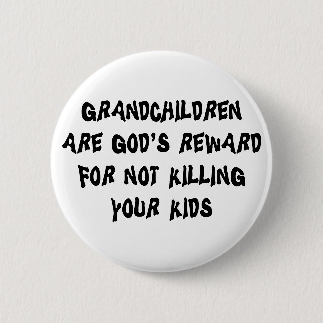 Funny Grandparents 6 Cm Round Badge (Front)