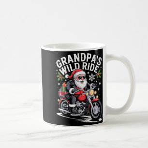 Funny Grandpa's Biker Ride Christmas Motorcycle Sa Coffee Mug