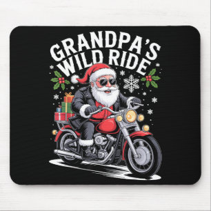 Funny Grandpa's Biker Ride Christmas Motorcycle Sa Mouse Mat