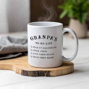 Funny Grandpa's to do list Humor personalized  Coffee Mug