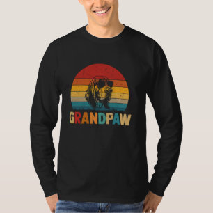 Funny Grandpaw Retro Vintage Bloodhound Dog Grandp T-Shirt