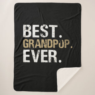 Funny Grandson Best Grandpop Ever Sherpa Blanket