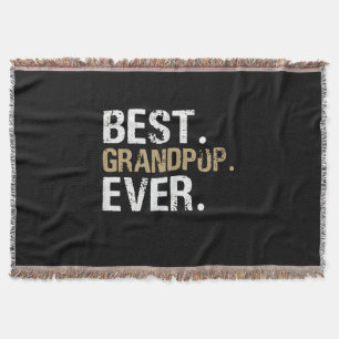Funny Grandson Best Grandpop Ever Throw Blanket