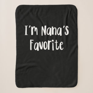 Funny Grandson I'm Nana's Favourite Sherpa Blanket