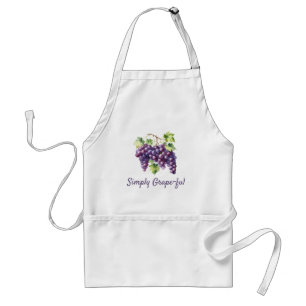 Funny Grape Gift for Wine Lover Standard Apron