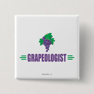 Funny Grapes 15 Cm Square Badge