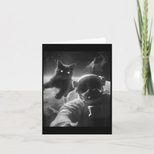 Funny Graphic Cat Astronaut Selfie Funny Card