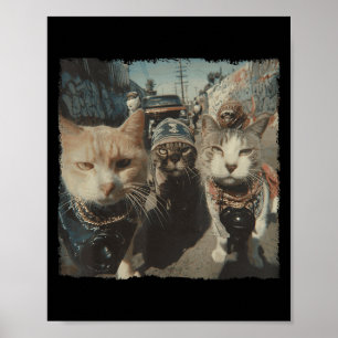 Funny Graphic Cat Gangster Funny _3 Poster