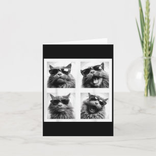 Funny Graphic Cat Photobooth Selfie Funny _1 Card