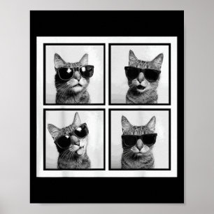 Funny Graphic Cat Photobooth Selfie Funny _3 Poster