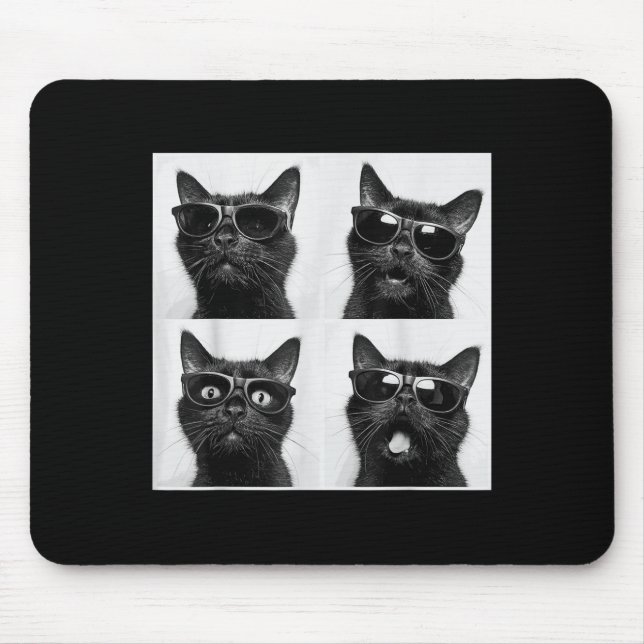 Funny Graphic Cat Photobooth Selfie Funny _5  Mouse Mat (Front)