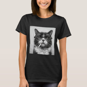Funny Graphic Cat Smoking Adult Funny _3 T-Shirt