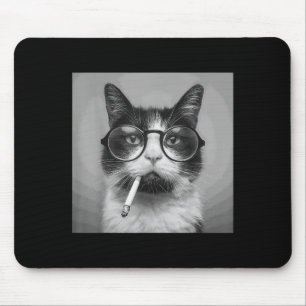 Funny Graphic Cat Smoking Adult Funny Mouse Mat