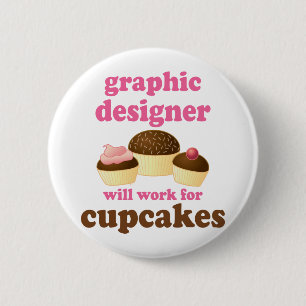 Funny Graphic Designer 6 Cm Round Badge