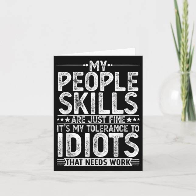 Funny Graphic For Men Women Adult Humour Sarcastic Card (Front)