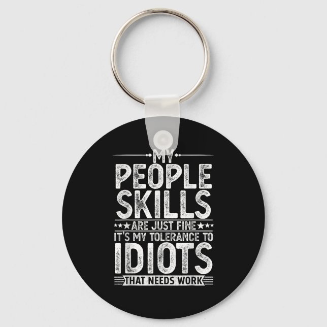 Funny Graphic For Men Women Adult Humour Sarcastic Key Ring (Front)