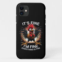 Funny Graphic It's Fine I'm Fine Weird Crazy Chick