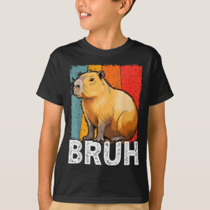 Funny graphic meme capybara bruh for boys girls me T-Shirt