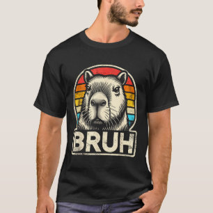 Funny Graphic Meme Capybara Bruh For Boys Girls Me T-Shirt