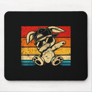 Funny graphic meme dabbing bunny for men women mouse mat