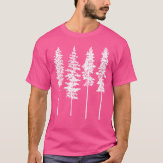 Funny Graphic Skinny Pine Tree - Summer Hiking Nat T-Shirt
