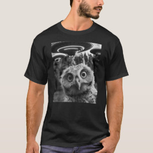 Funny Graphic Tee For Men Women Owl Selfie with UF