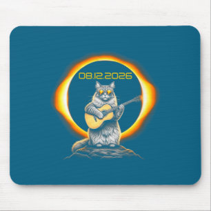 Funny Graphic Womens Eclipse Cat Guitar 08 Mouse Mat